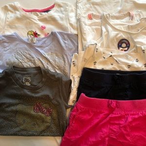 Girls top and short lots size 6